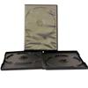 Custodia doppia per DVD/CD in PVC nero. (box contenente 2 dvd). Altezza 14 mm.